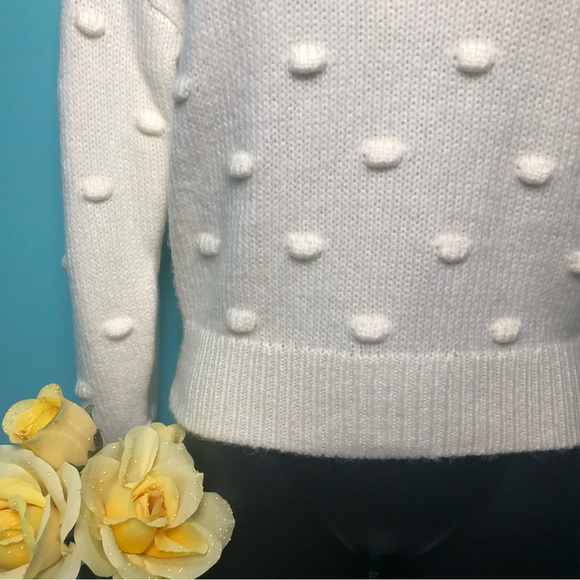 ⭐️NEW⭐️ Ann Taylor Cream/Off White Popcorn Stitched Pullover Sweater - Picture 8 of 13